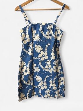 Girl Star VINTAGE Denim Hawaiian Print Mini Dress